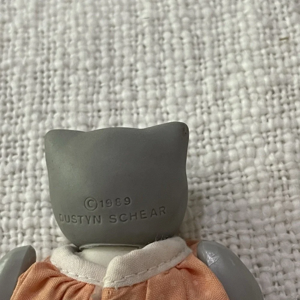 Vintage Dustyn Schear Doll Figure‎ Toy 1989 Cat Kitty Ornament 3
